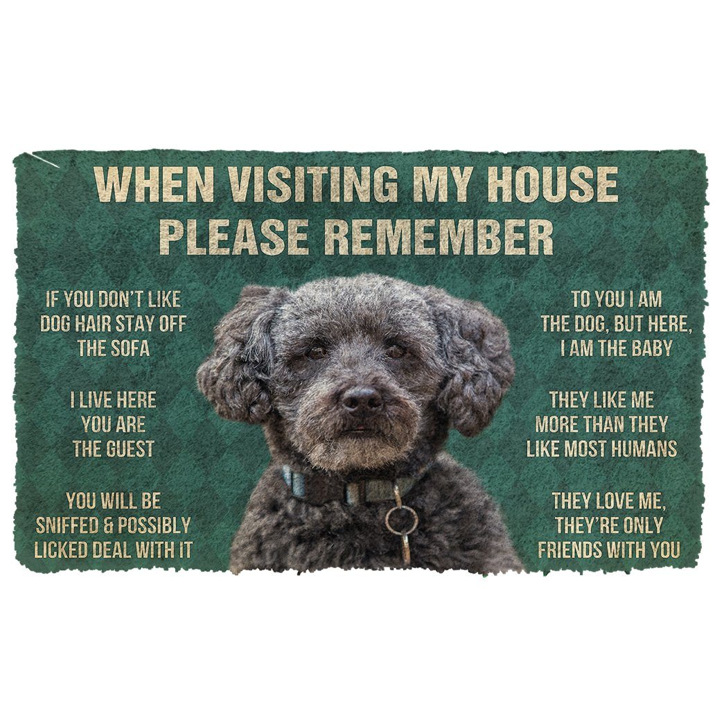 GearHuman 3D Please Remember Schnoodle Dogs House Rules Doormat GV250135 Doormat Doormat S(15,8''x23,6'')