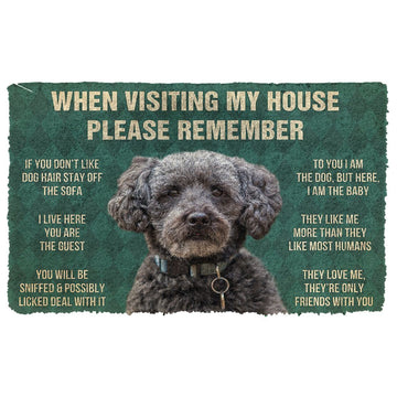 GearHuman 3D Please Remember Schnoodle Dogs House Rules Doormat GV250135 Doormat Doormat S(15,8''x23,6'')