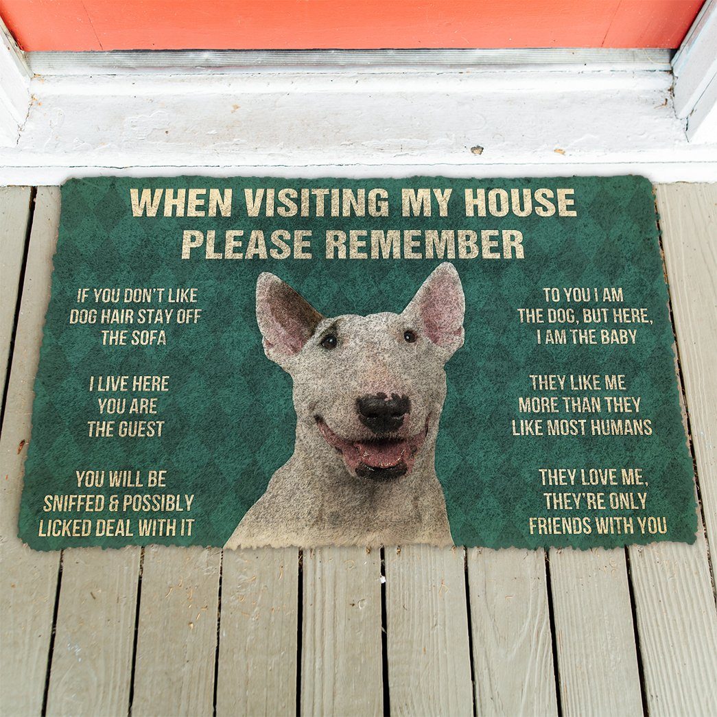 Gearhuman 3D Please Remember Staffordshire Bull Terrier House Rules Custom Doormat GR23019 Doormat