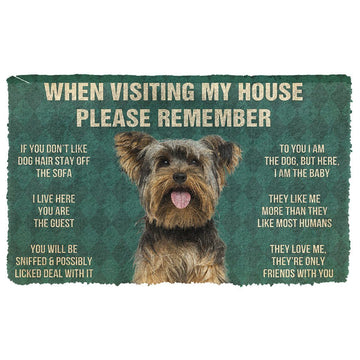 Gearhumans GearHuman 3D Please Remember Yorkshire Terrier Dog's House Rules Doormat