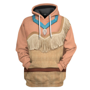 Gearhumans 3D Pocahontas Princess Custom Tshirt Hoodie Appreal