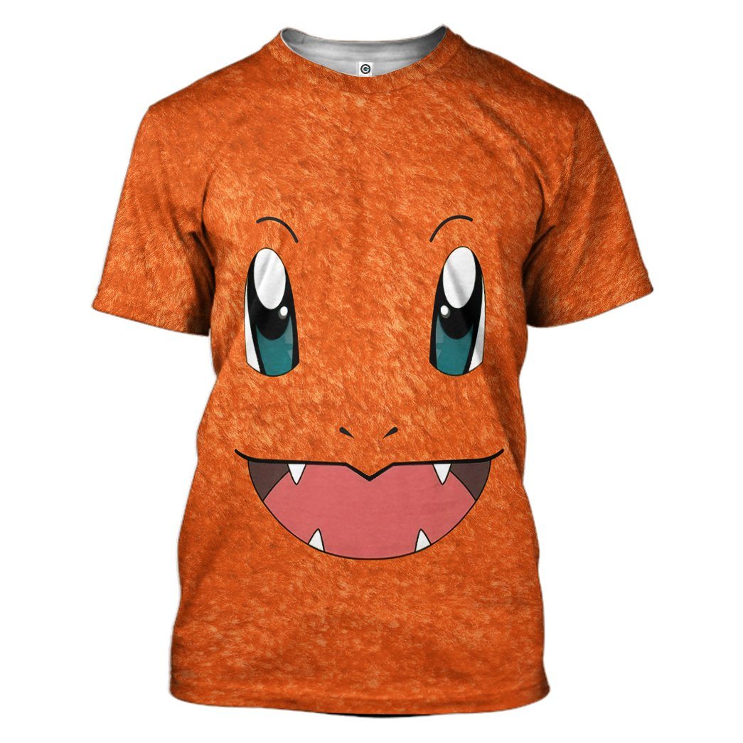 Gearhuman 3D Pokemon Charmander Tshirt Hoodie Apparel GK19023 3D Apparel T-Shirt S