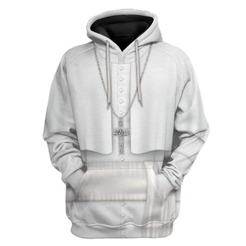 Gearhumans 3D Pope Francis s Everyday Attire Custom Hoodie Apparel