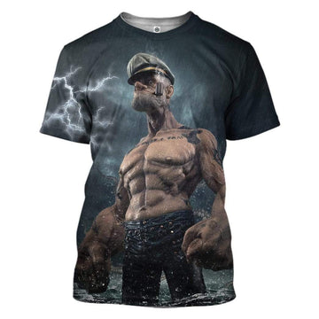 Gearhumans 3D Popeye Custom T-Shirts Hoodies Apparel