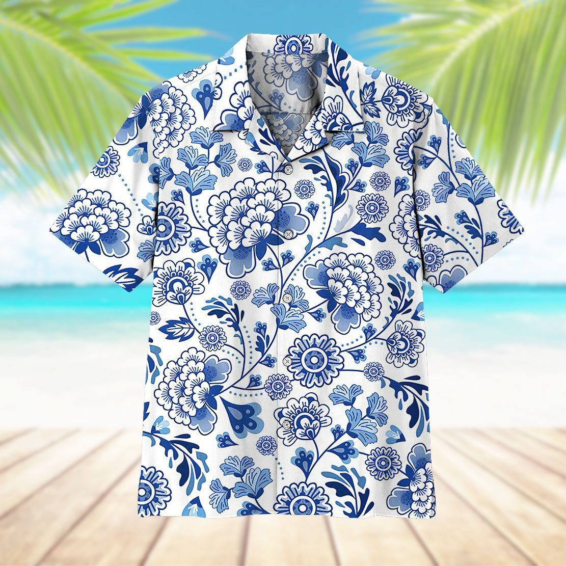 Gearhuman 3D Porcelain Pattern Hawaii Shirt ZK0406215 Hawai Shirt 