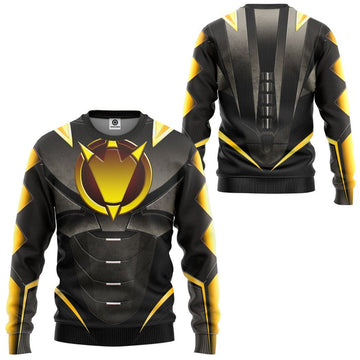 Gearhumans 3D Power Ranger Dino Thunder Black Custom Tshirt Hoodie Apparel