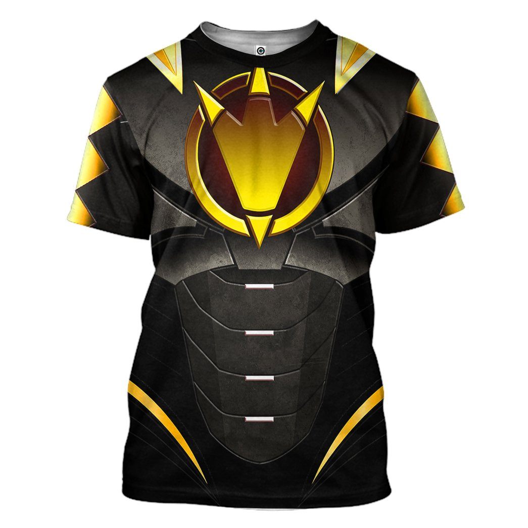 Gearhuman 3D Power Ranger Dino Thunder Black Custom Tshirt Hoodie Apparel GK260126 3D Apparel T-Shirt S