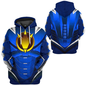 Gearhumans 3D Power Ranger Dino Thunder Blue Custom Tshirt Hoodie Apparel
