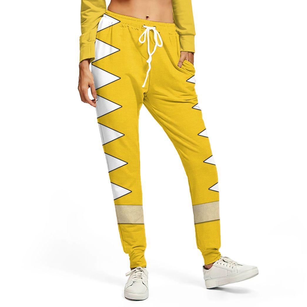 Gearhuman 3D Power Ranger Dino Thunder Yellow Custom Sweatpants CK080120 Sweatpants Sweatpants S 
