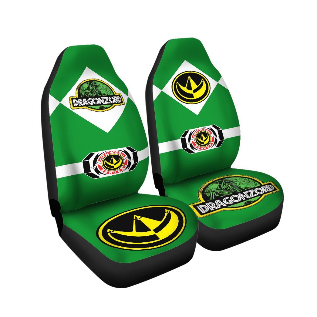 Gearhuman 3D Power Ranger DragonZord Green Custom Car Seat Covers GV20013 Car Seat Covers Car Seat Covers Freesize 