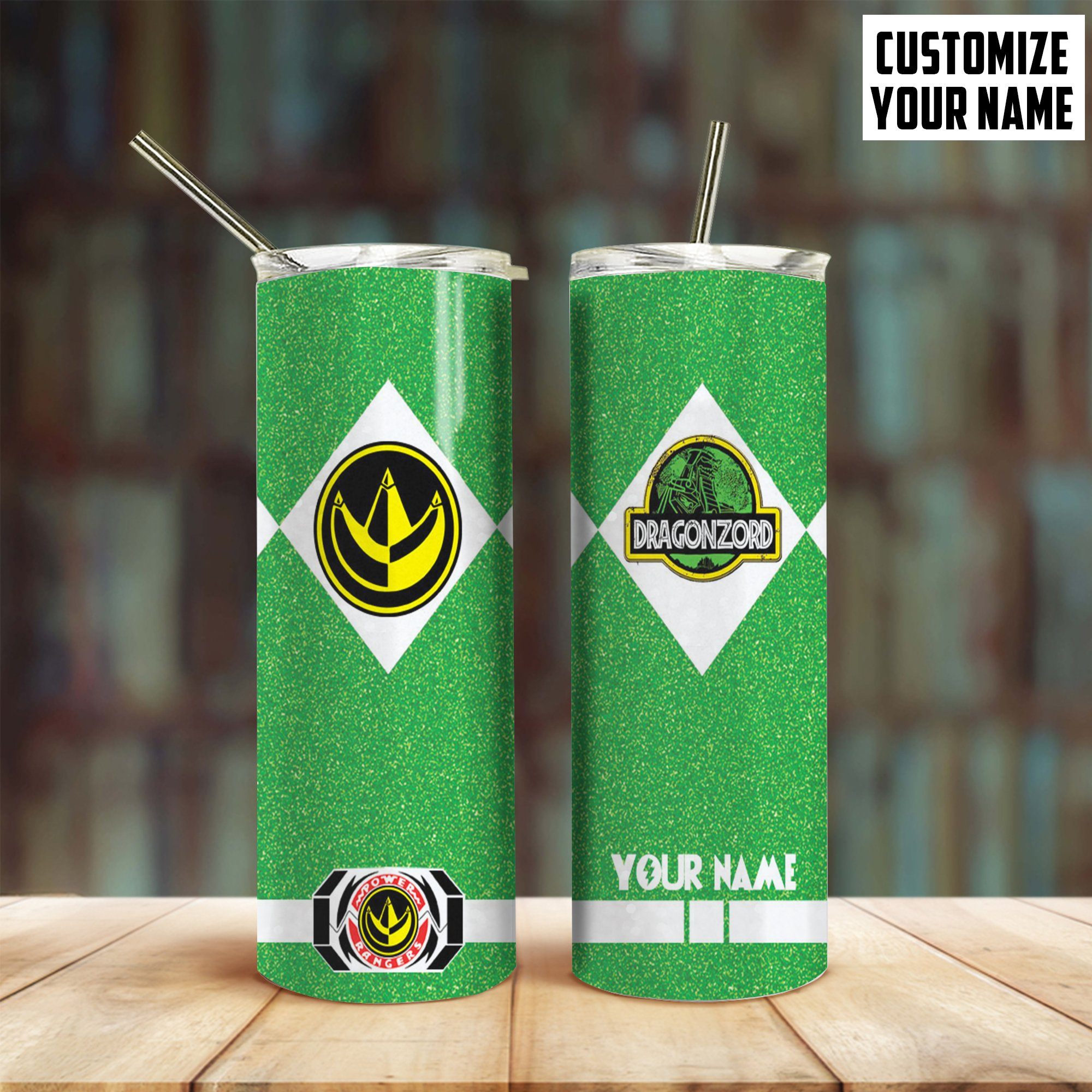 Gearhumans 3D MIGHTY MORPHIN Power Ranger DragonZord Green Custom Name