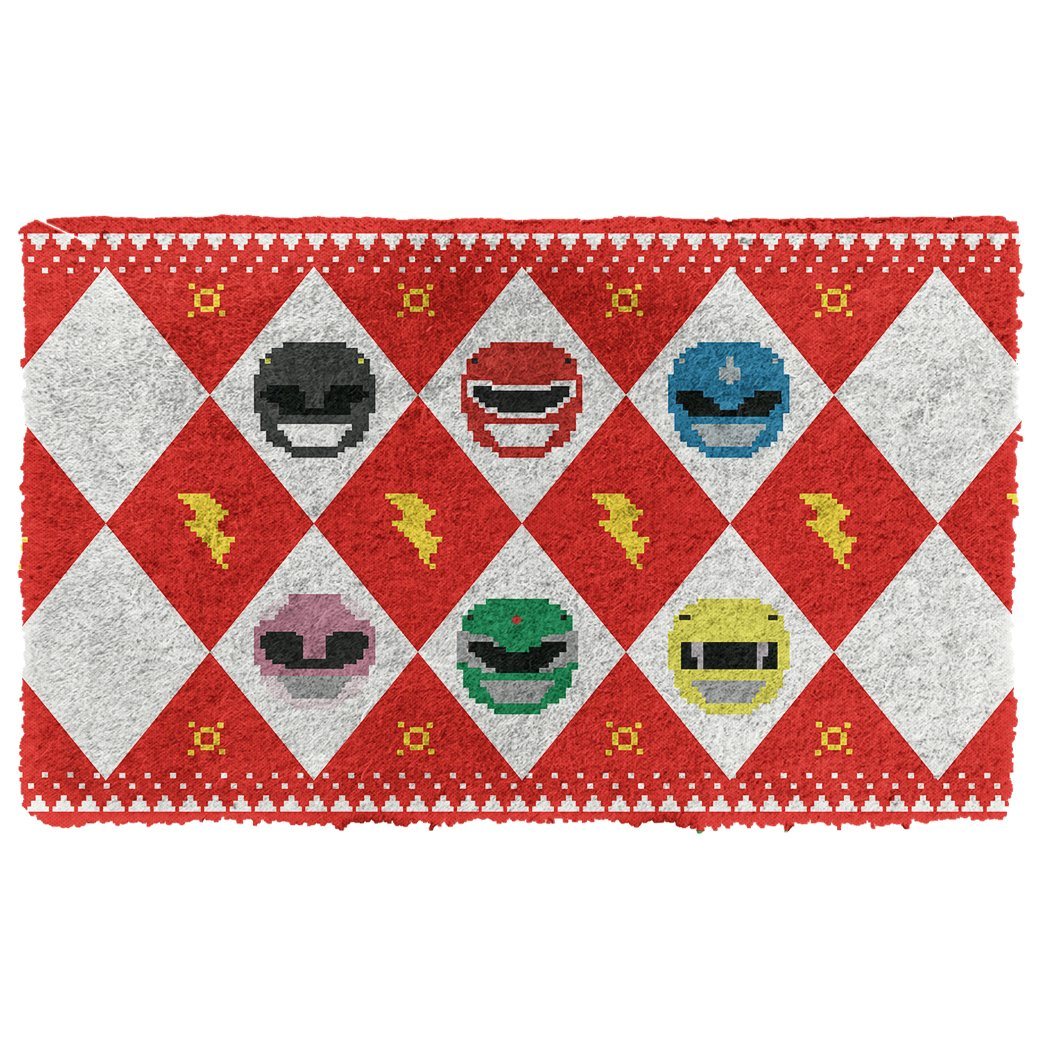 Gearhuman 3D Power Ranger Red Ugly Doormat GV25019 Doormat Doormat S(15,8''x23,6'')