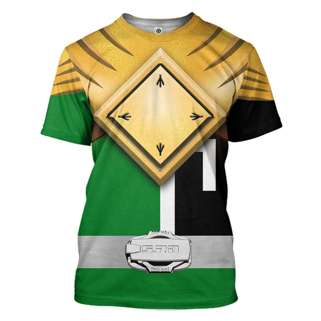 Gearhuman 3D Power Ranger S.P.D Green BSquad Extened Universe Tshirt Hoodie Apparel GB290131 3D Apparel