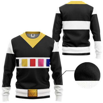 Gearhuman 3D Power Rangers in Space Black Custom Tshirt Hoodie Apparel GV040111 3D Apparel 