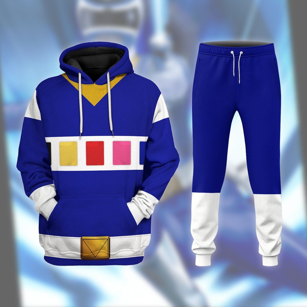 Gearhuman 3D Power Rangers in Space Blue Custom Sweatpants GV040117 Sweatpants 