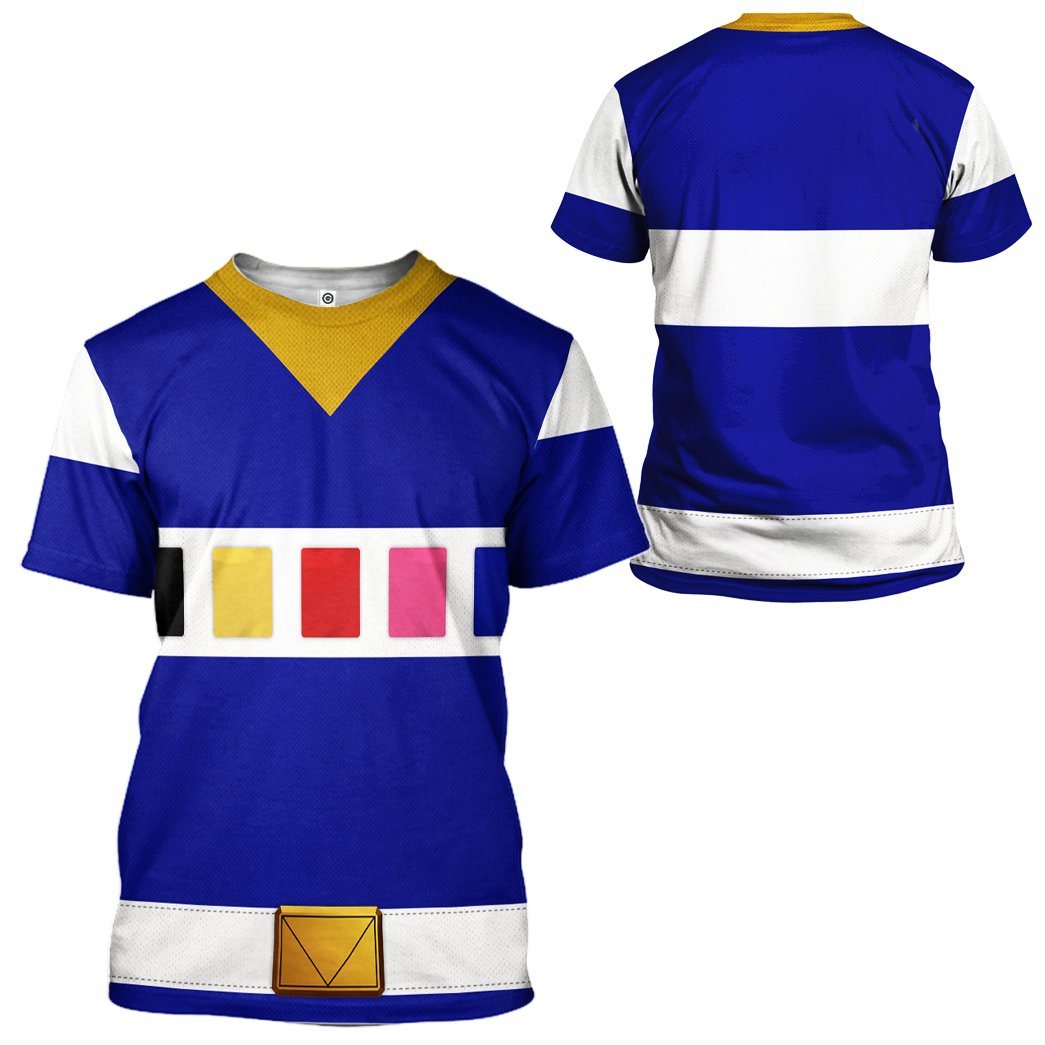 Gearhuman 3D Power Rangers in Space Blue Custom Tshirt Hoodie Apparel GV040114 3D Apparel 