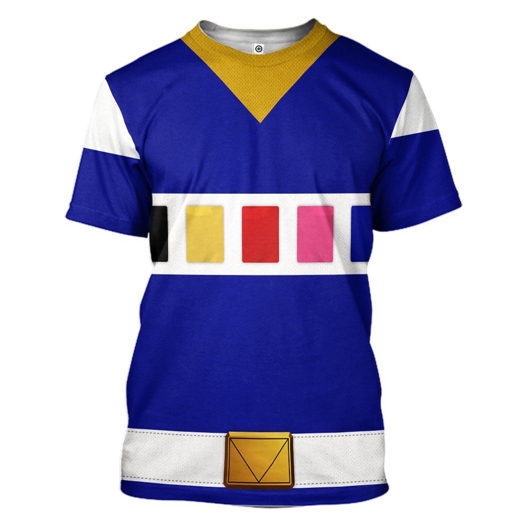 Gearhuman 3D Power Rangers in Space Blue Custom Tshirt Hoodie Apparel GV040114 3D Apparel T-Shirt S 