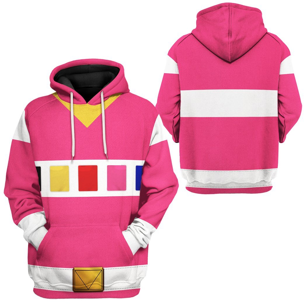 Gearhuman 3D Power Rangers in Space Pink Custom Tshirt Hoodie Apparel GV040112 3D Apparel 