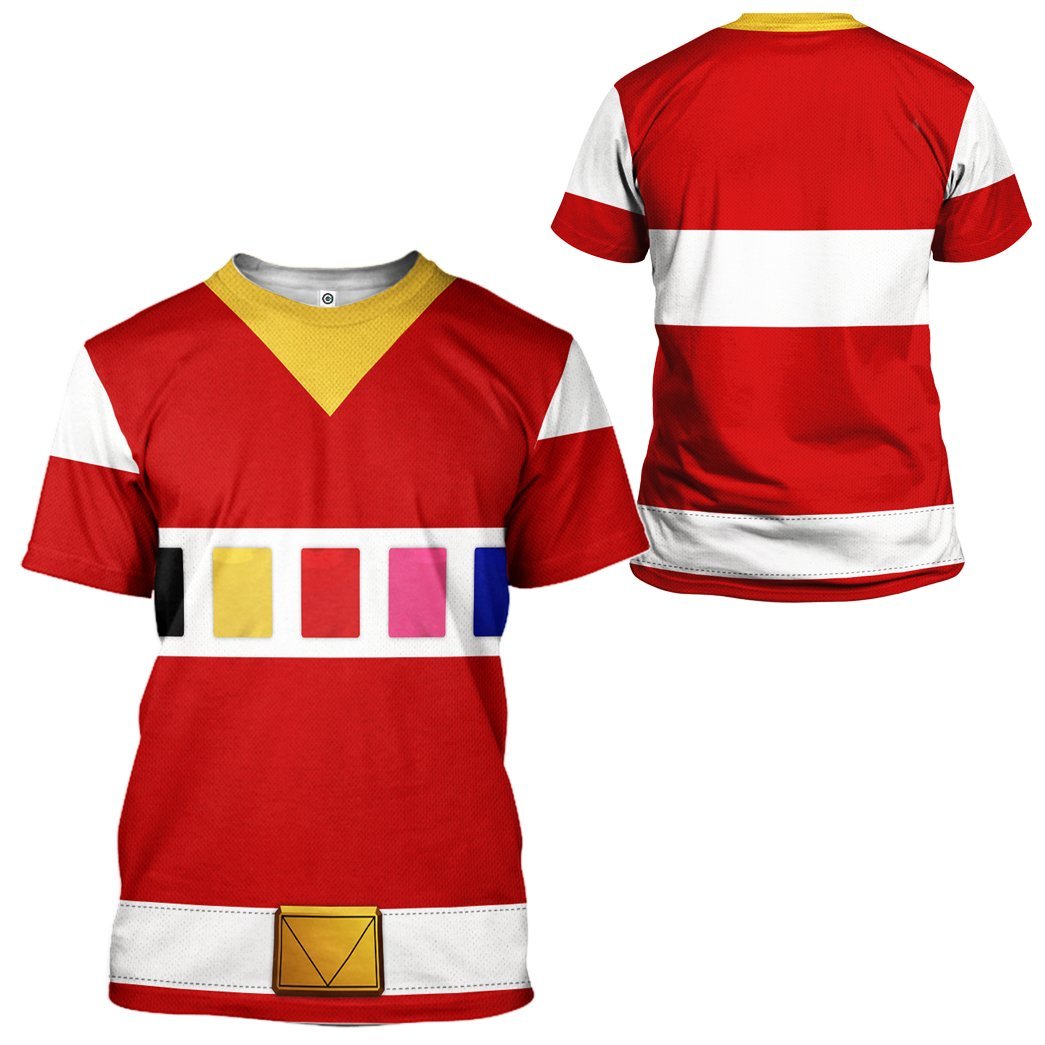 Gearhumans 3D Power Rangers Zeo Red Custom Hockey Jersey