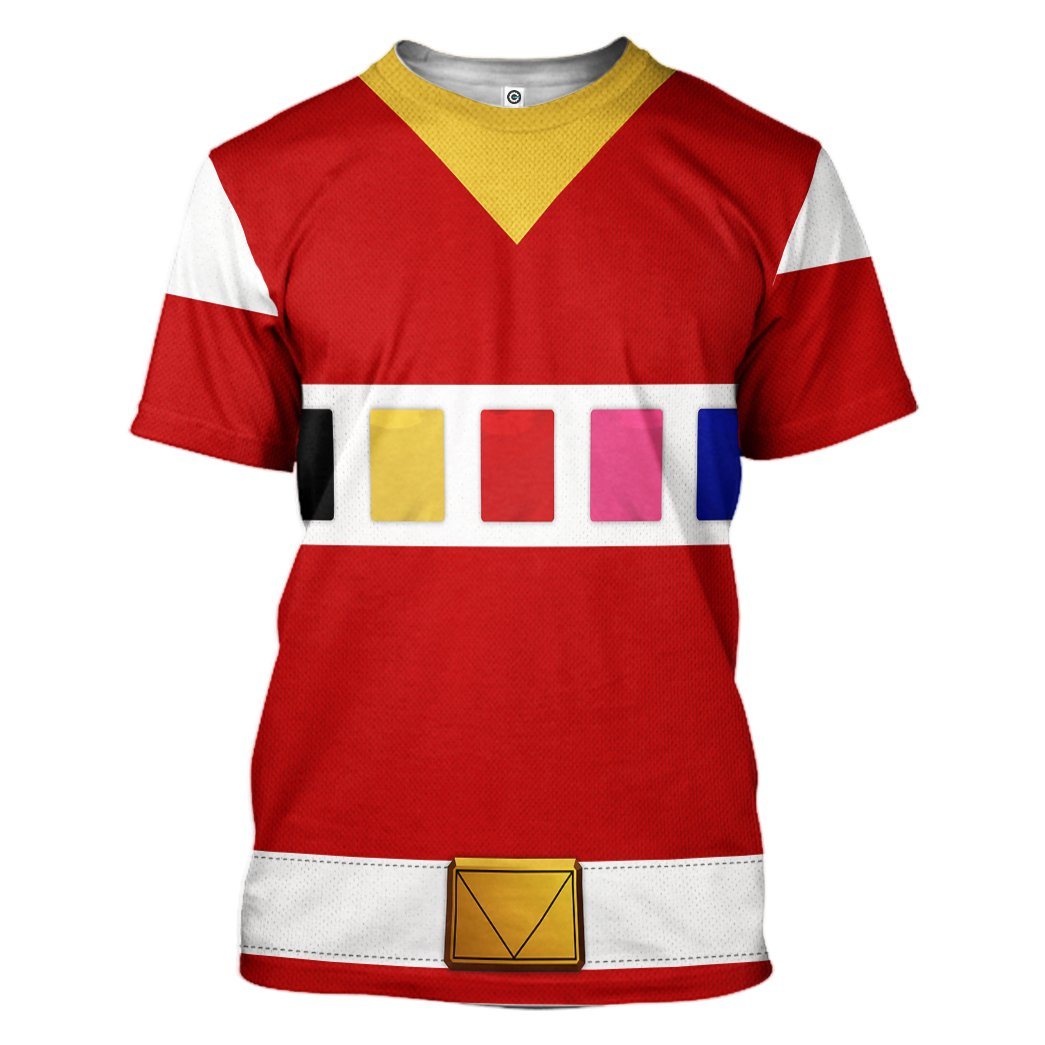 Gearhuman 3D Power Rangers in Space Red Custom Tshirt Hoodie Apparel GV040115 3D Apparel T-Shirt S 