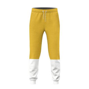 Gearhuman 3D Power Rangers in Space Yellow Custom Sweatpants GV040119 Sweatpants 