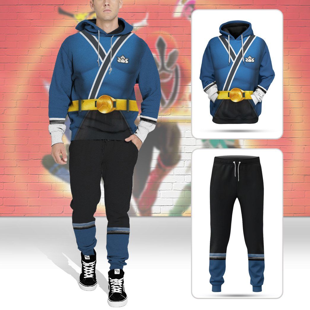Gearhuman 3D Power Rangers Samurai Blue Custom Sweatpants GV11017 Sweatpants 