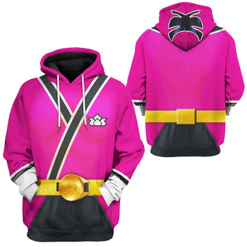 Gearhuman 3D Power Rangers Samurai Pink Custom Tshirt Hoodie Apparel GV080110 3D Apparel 