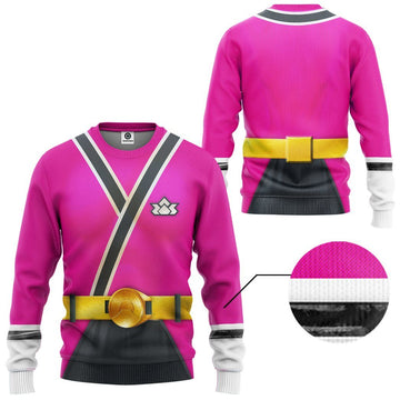 Gearhuman 3D Power Rangers Samurai Pink Custom Tshirt Hoodie Apparel GV080110 3D Apparel 