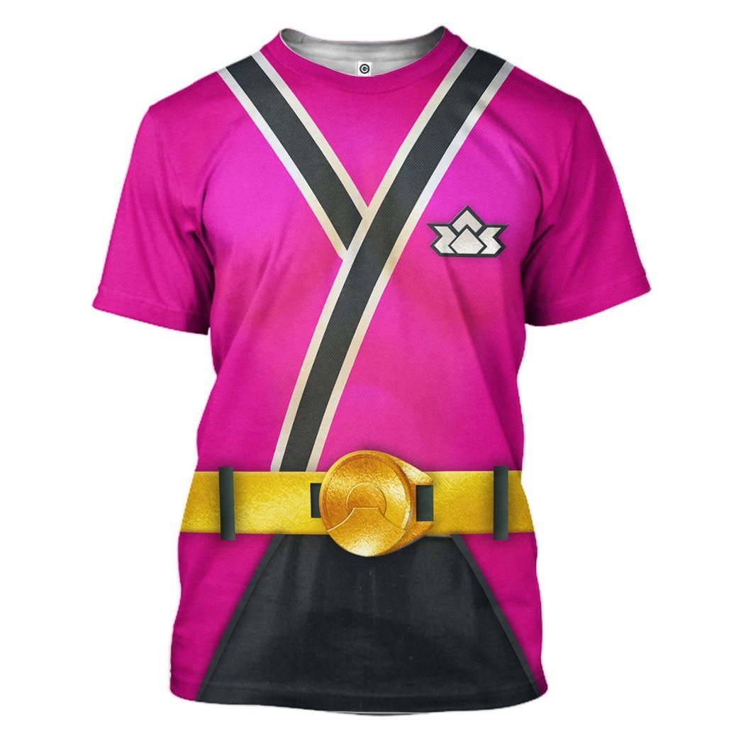 Gearhuman 3D Power Rangers Samurai Pink Custom Tshirt Hoodie Apparel GV080110 3D Apparel T-Shirt S 