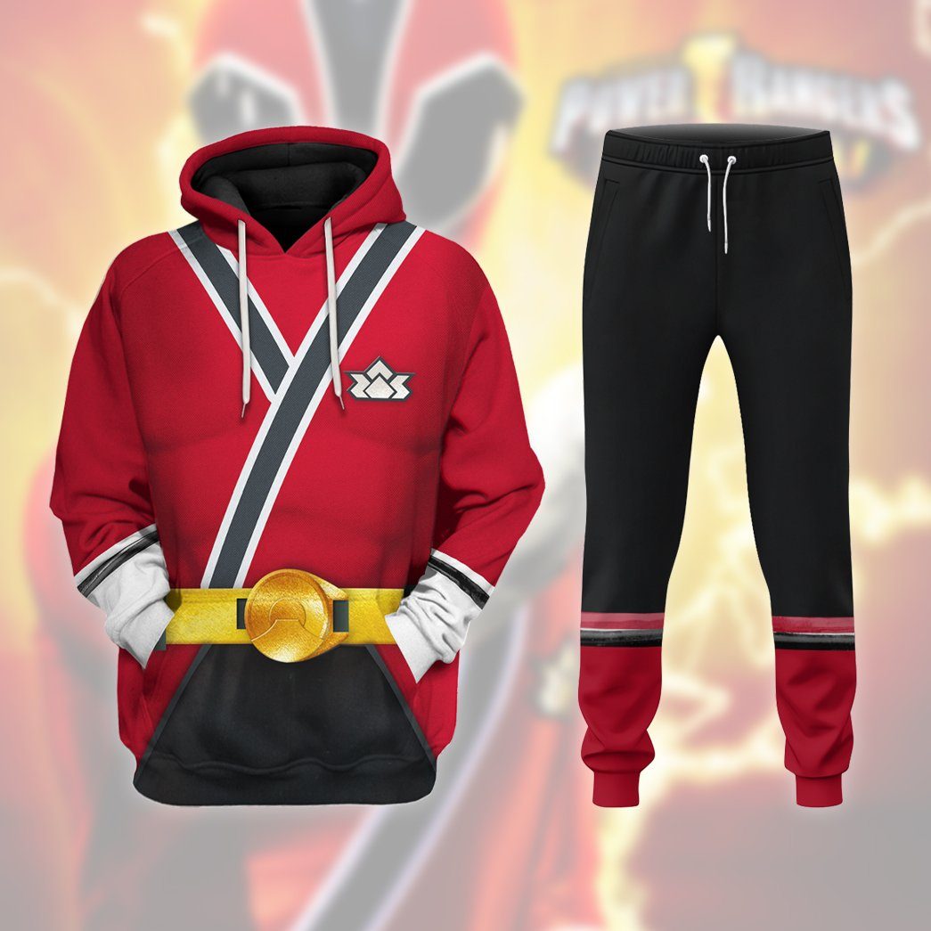 Gearhuman 3D Power Rangers Samurai Red Custom Sweatpants GV11016 Sweatpants 