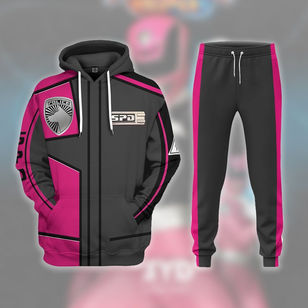 Gearhumans 3D Power Rangers S.P.D Pink Uniform Sweatpants