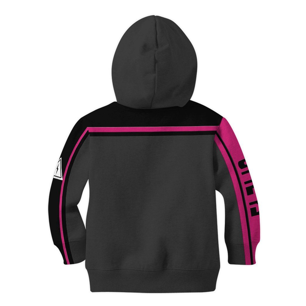 Gearhuman 3D Power Rangers SPD Pink Uniform Tshirt Hoodie Kids GB220218 Kid 3D Apparel