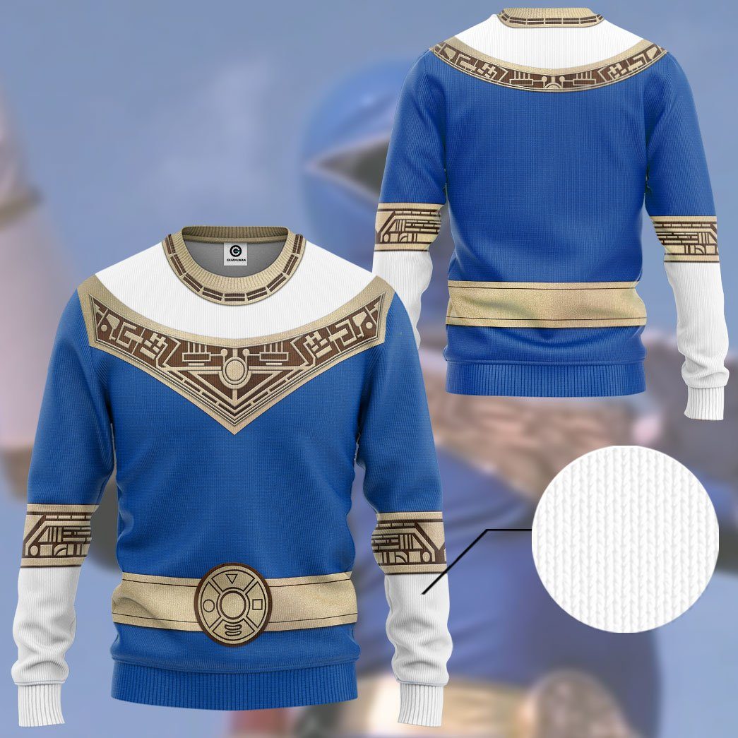 Gearhuman 3D Power Rangers Zeo Blue Custom Tshirt Hoodie Apparel GV06015 3D Apparel 