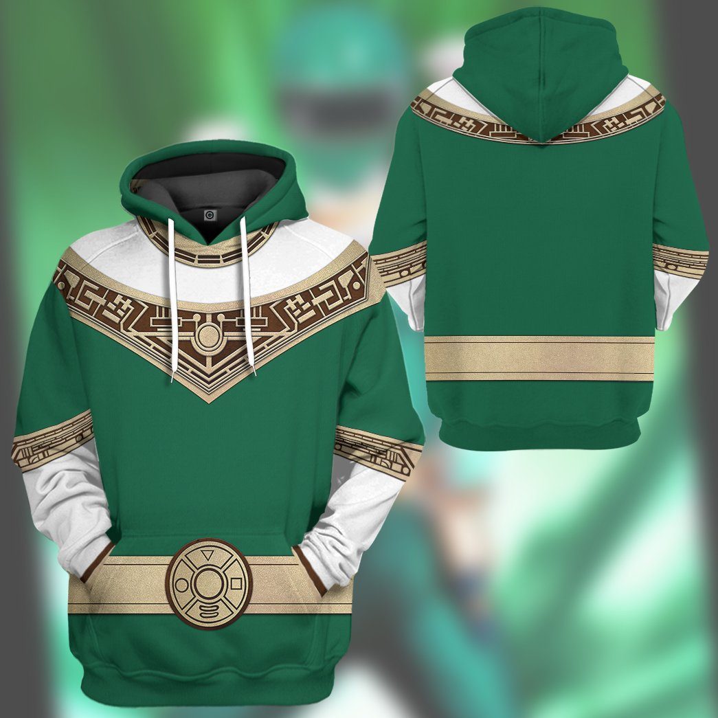 Gearhuman 3D Power Rangers Zeo Green Custom Tshirt Hoodie Apparel GV06011 3D Apparel 