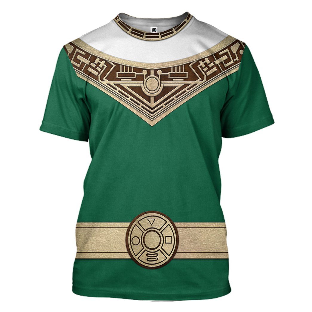 Gearhuman 3D Power Rangers Zeo Green Custom Tshirt Hoodie Apparel GV06011 3D Apparel T-Shirt S 