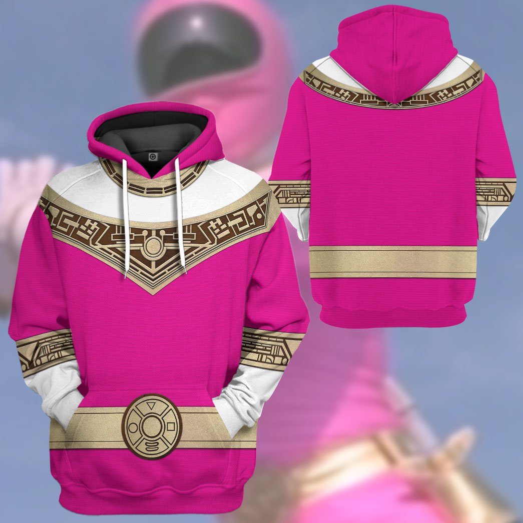 Gearhuman 3D Power Rangers Zeo Pink Custom Tshirt Hoodie Apparel GV06014 3D Apparel 