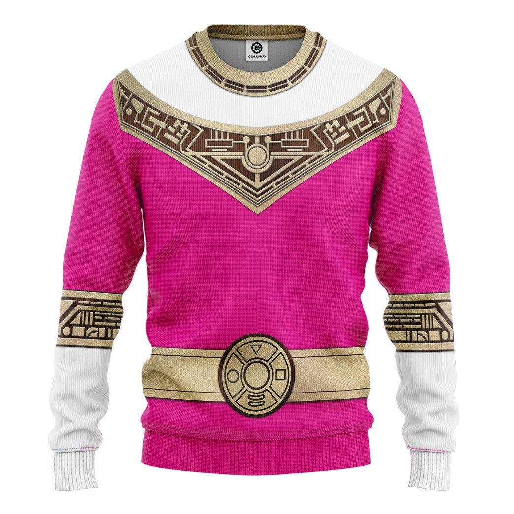 Gearhuman 3D Power Rangers Zeo Pink Custom Tshirt Hoodie Apparel GV06014 3D Apparel Long Sleeve S 