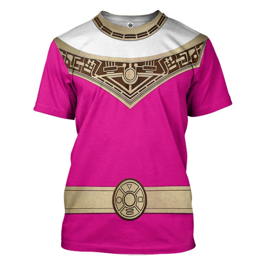 Gearhuman 3D Power Rangers Zeo Pink Custom Tshirt Hoodie Apparel GV06014 3D Apparel T-Shirt S 