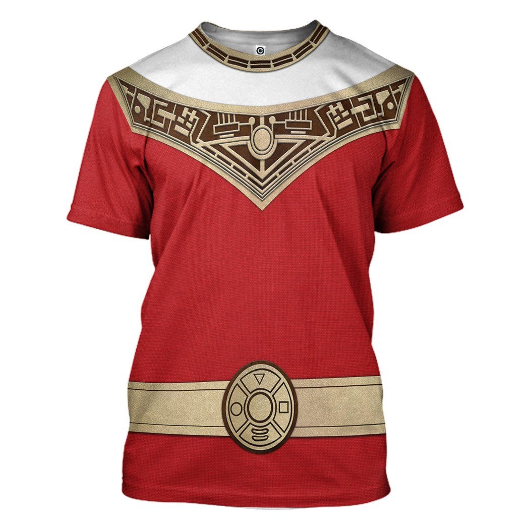 Gearhuman 3D Power Rangers Zeo Red Custom Tshirt Hoodie Apparel GV06013 3D Apparel T-Shirt S 