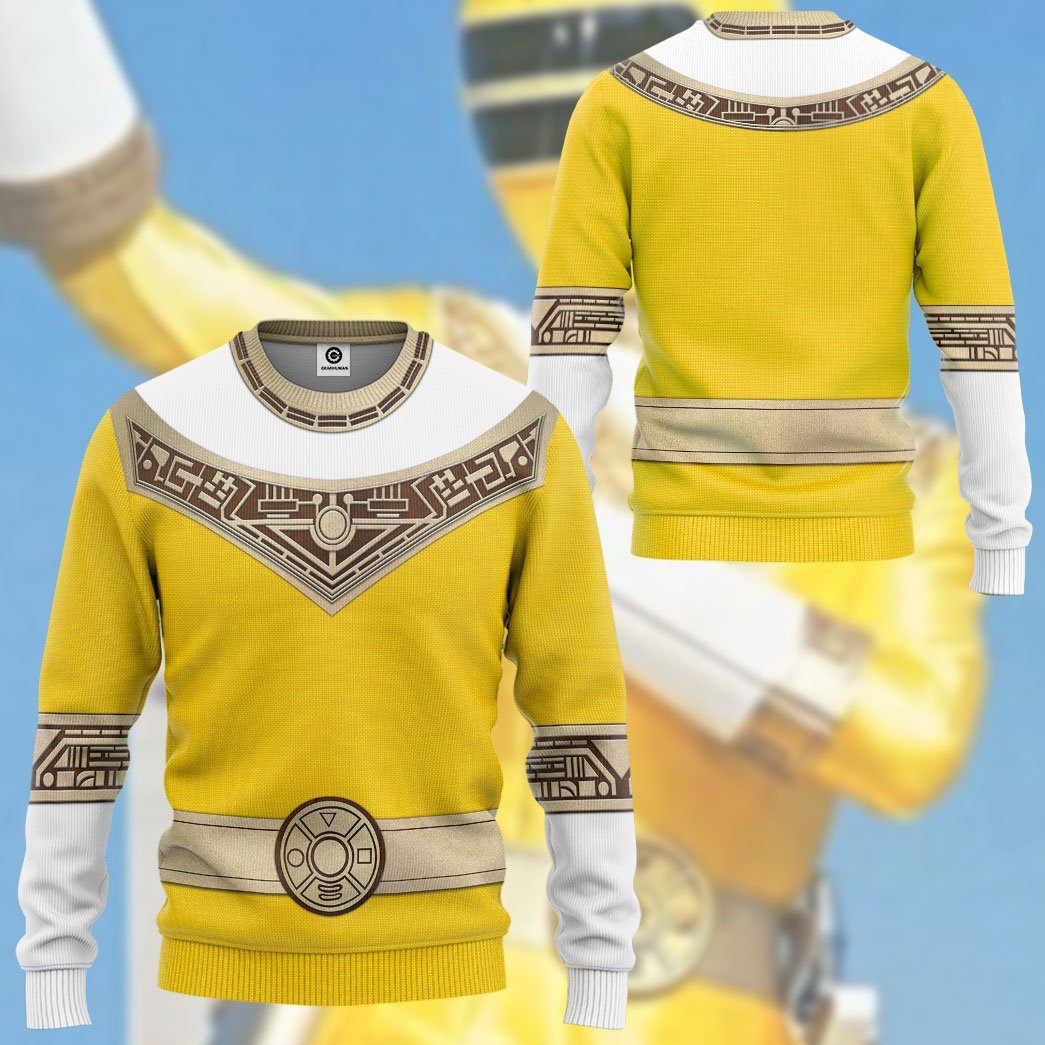 Gearhuman 3D Power Rangers Zeo Yellow Custom Tshirt Hoodie Apparel GV06012 3D Apparel 