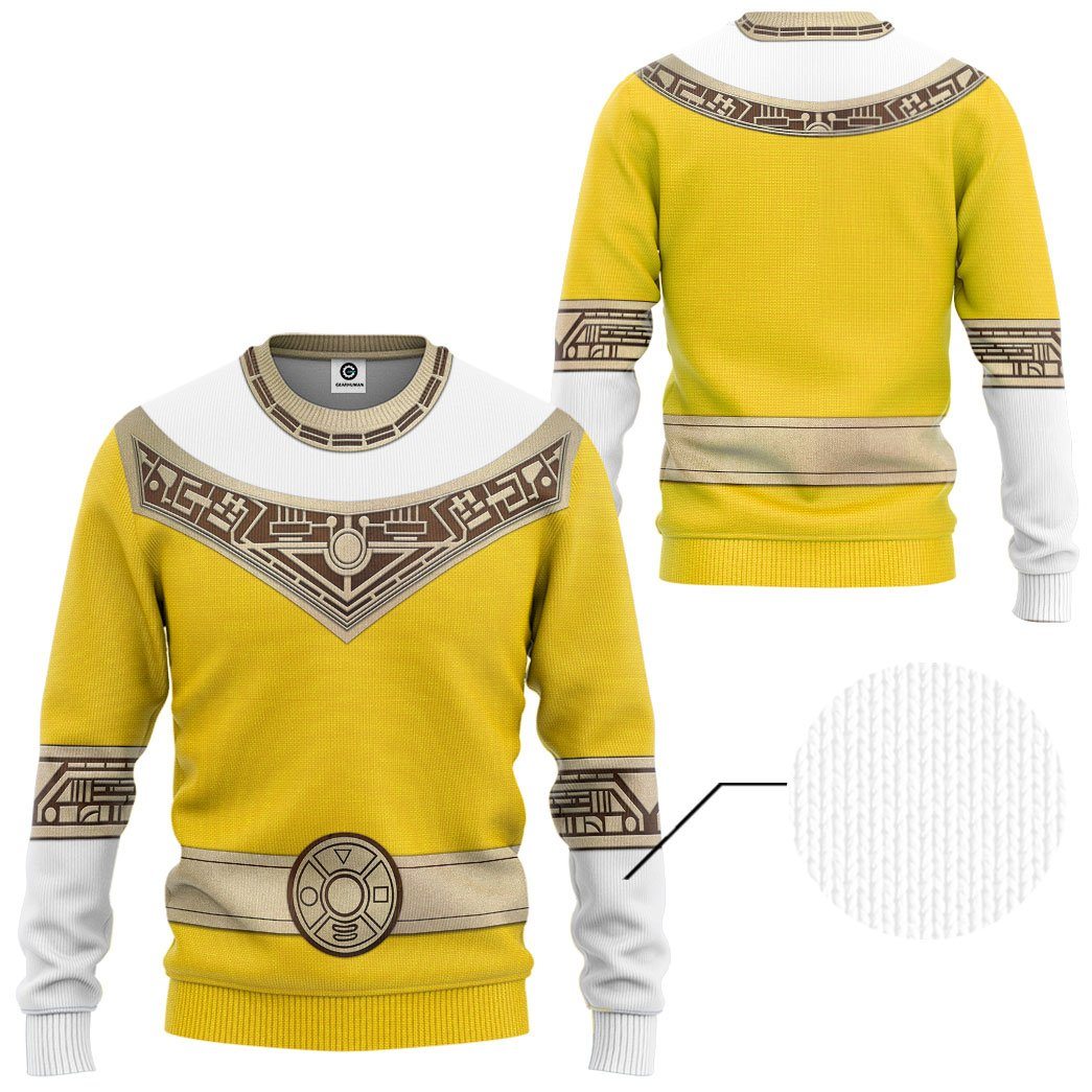 Gearhuman 3D Power Rangers Zeo Yellow Custom Tshirt Hoodie Apparel GV06012 3D Apparel 