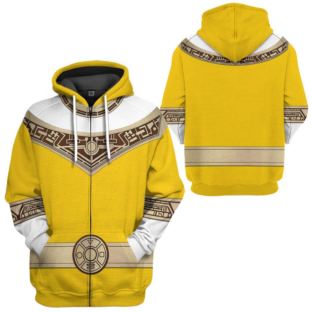 Gearhuman 3D Power Rangers Zeo Yellow Custom Tshirt Hoodie Apparel GV06012 3D Apparel 