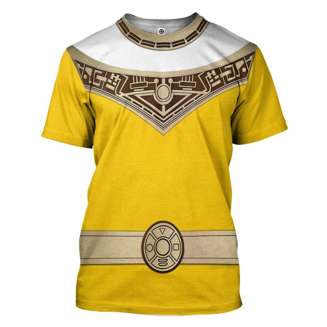 Gearhuman 3D Power Rangers Zeo Yellow Custom Tshirt Hoodie Apparel GV06012 3D Apparel T-Shirt S 