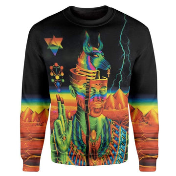 Gearhumans 3D Psychedelic God Of Egypt Custom T-Shirts Hoodie Apparel