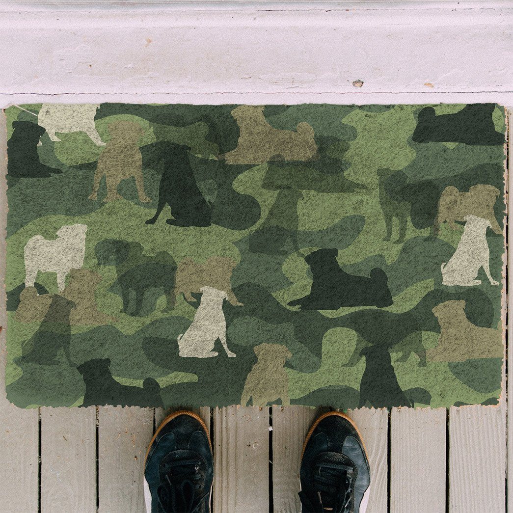 Gearhuman 3D Pug Camo Doormat GK01021 Doormat