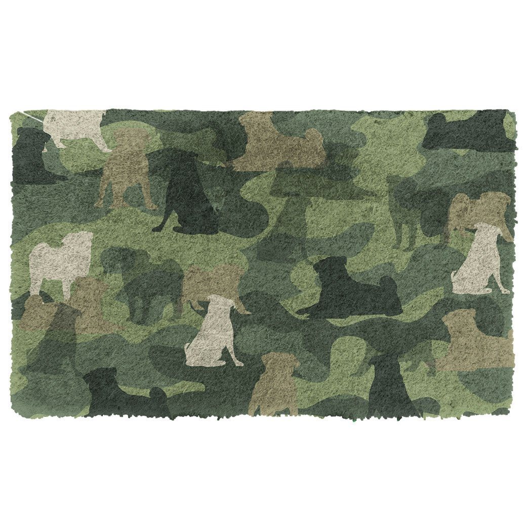 Gearhuman 3D Pug Camo Doormat GK01021 Doormat Doormat S(15,8''x23,6'')
