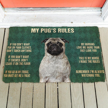 Gearhumans 3D Pug's Rules Doormat