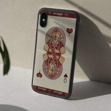 Gearhumans 3D Queen Hearts Lion Poker Custom Phonecase