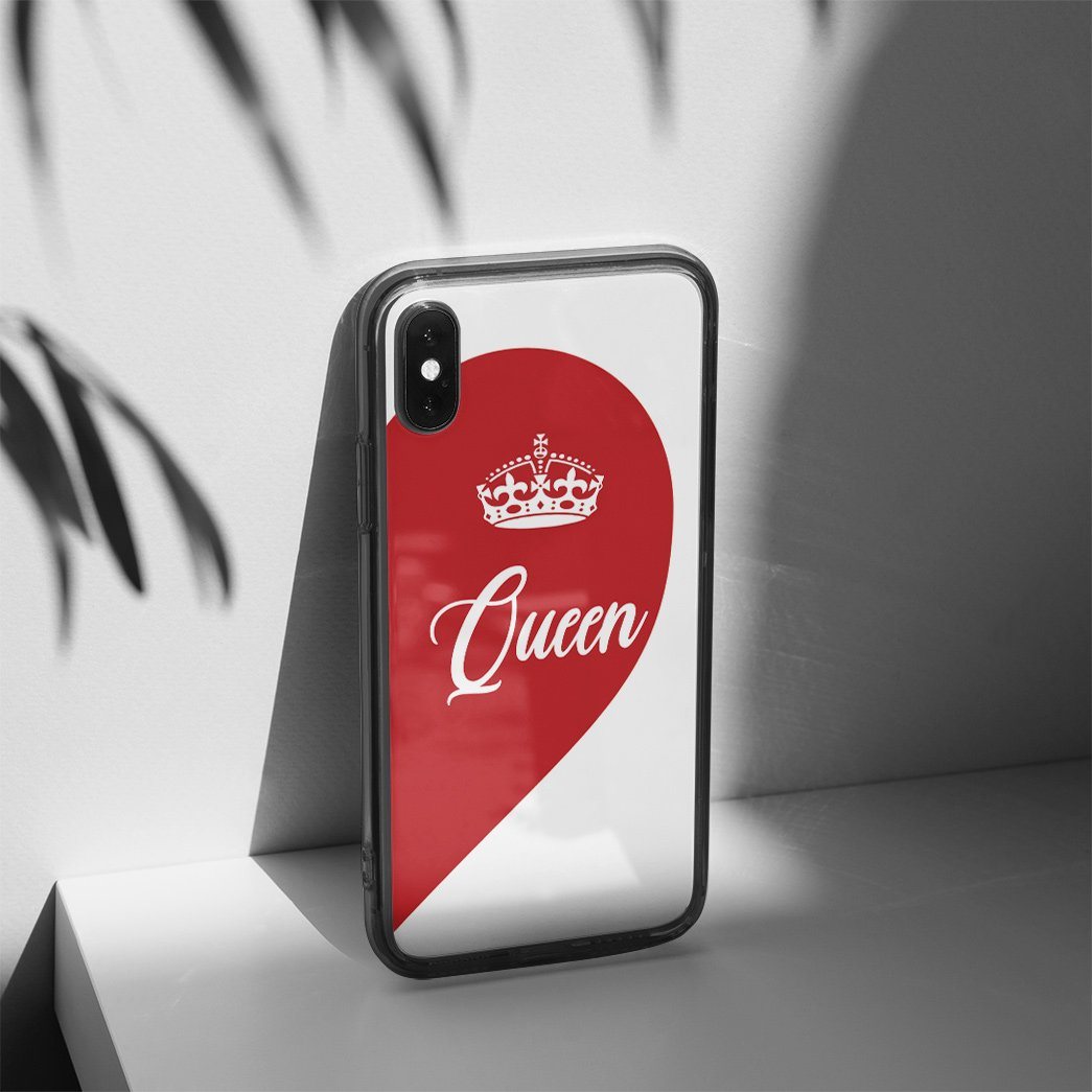 Gearhuman 3D Queen Valentine Custom Phonecase GB22014 Glass Phone Case 