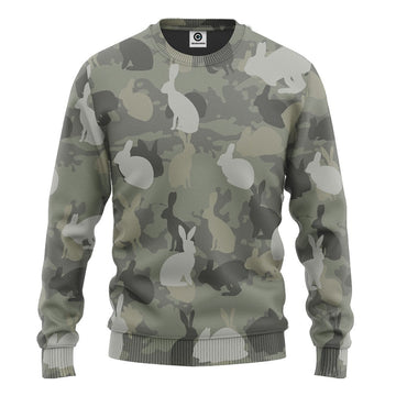 Gearhumans 3D Rabbit Camo Custom Tshirt Hoodie Apparel